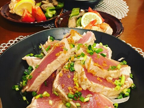 焼くだけ簡単！カジキのレアステーキ丼